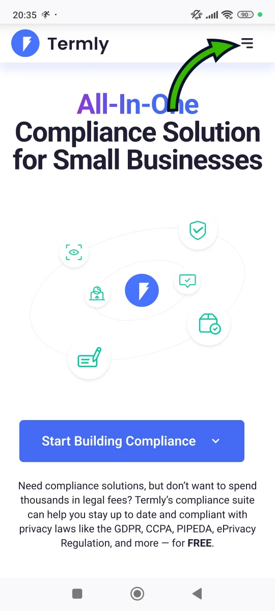 Image 1.1 (Small business website privacy tutorial)