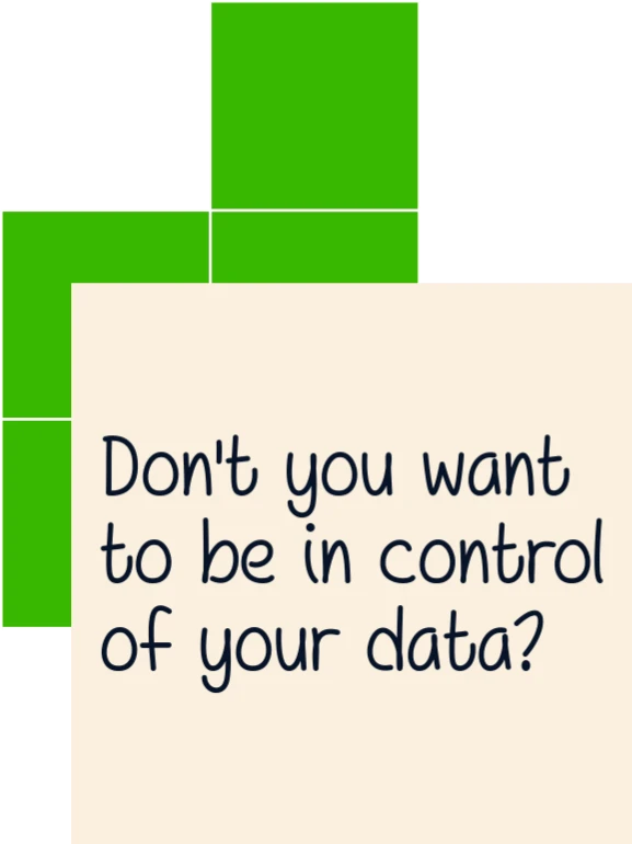 Don't you want to be in control of your data? (Small business website expert quote)