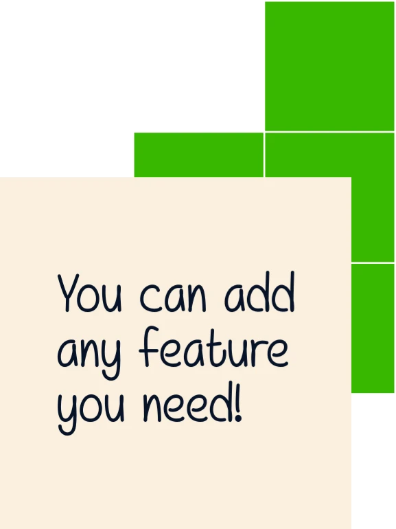 You can add any feature you need! (Small business website expert quote)