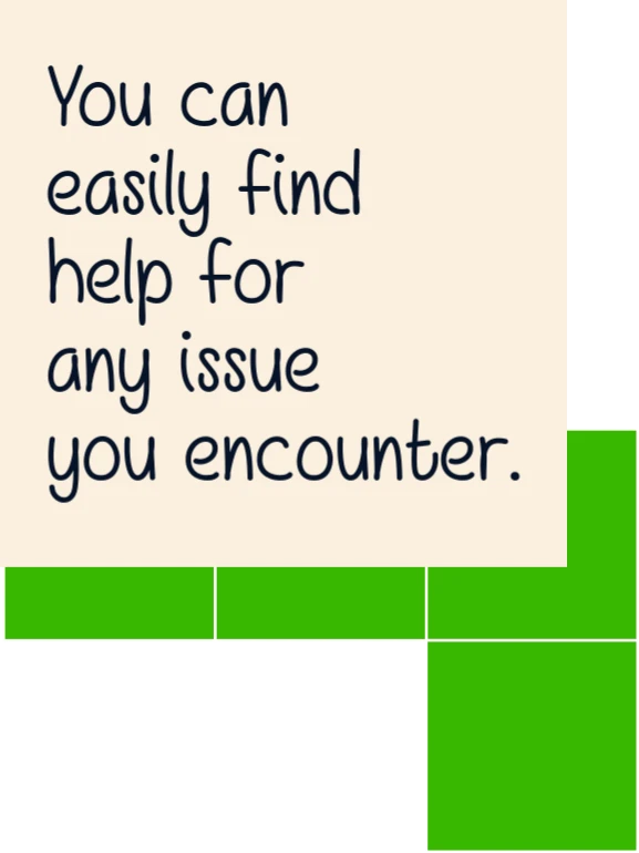 You can easily find help for any issue you encounter. (Small business website expert quote)