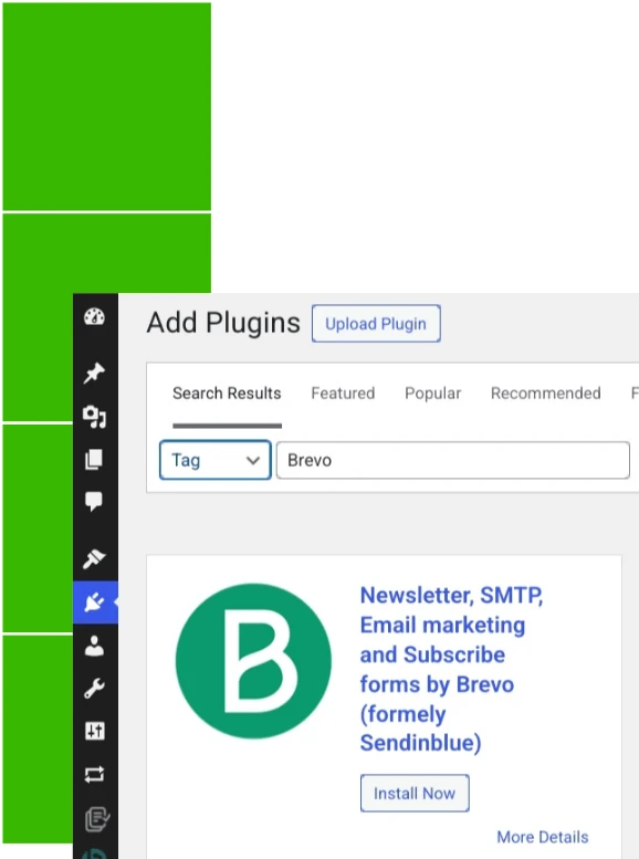 Brevo wordpress plugin installation page